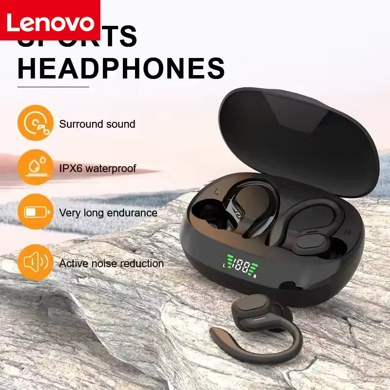 Lenovo Auriculares Bluetooth 5.3 Deportivos Batería Larga