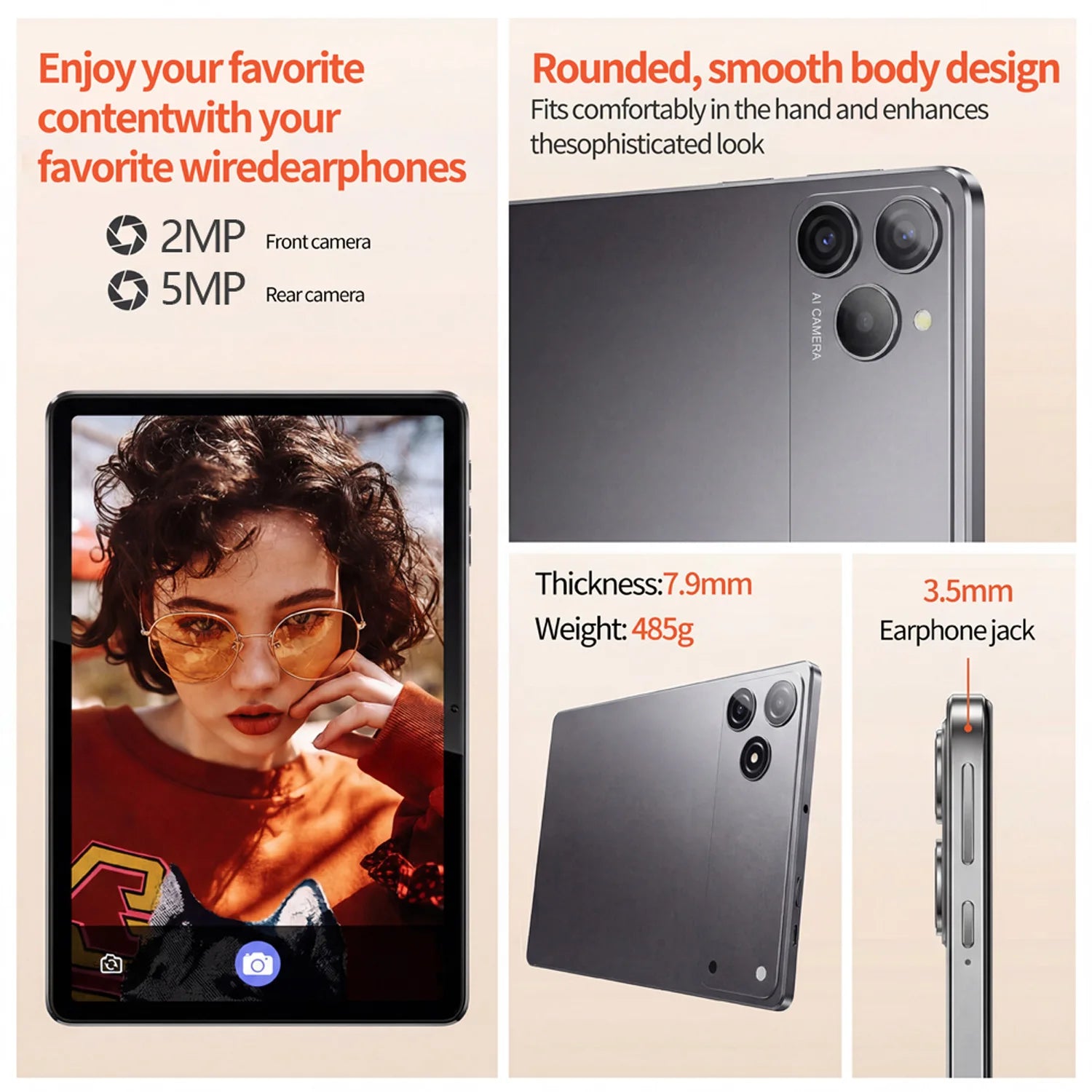 Nuevas tabletas Android de 9 pulgadas, Octa Core, 4GB+64GB ROM, cámaras duales, 5G WiFi, tableta PC con IA para acelerar la velocidad, batería de 6000mAh, tableta infantil de Google.