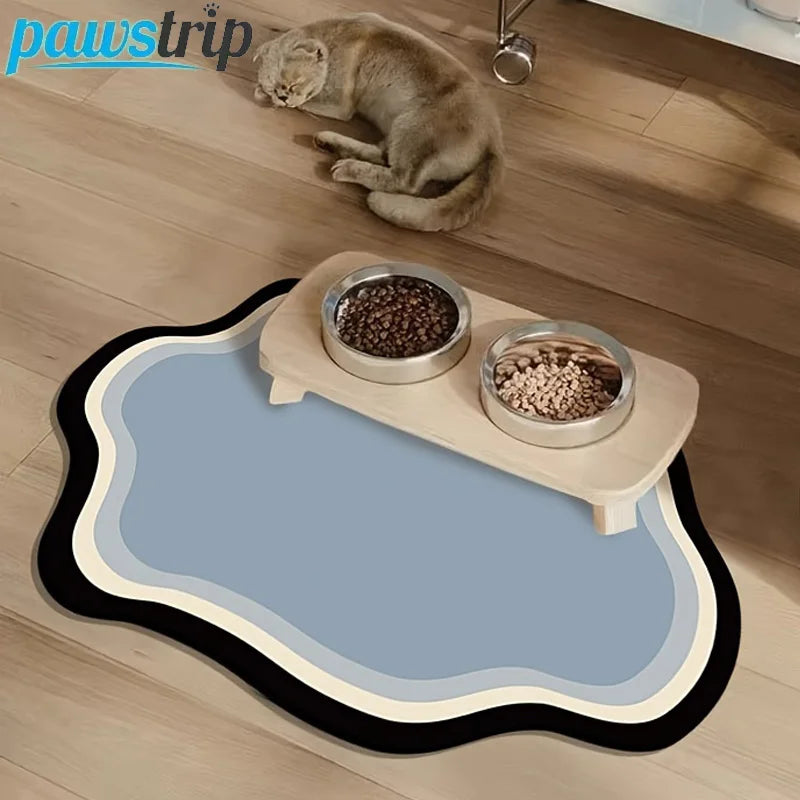 Estera absorbente para alimentación de mascotas, mantel individual de secado rápido para gatos, perros, estera de alimentación antideslizante para gatos, suministros para mascotas de 30x40cm