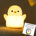 Luz Nocturna Pingüino Silicona Recargable USB