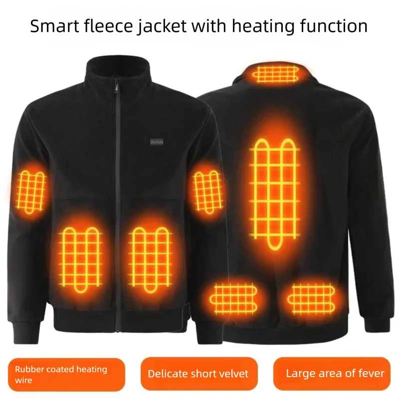 Chaqueta Polar con Calefacción Eléctrica Inteligente 8 Zonas para Hombre