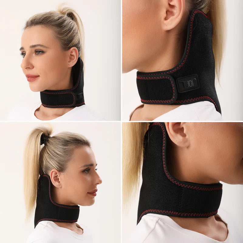 Masajeador Eléctrico Cervical con Calor, 3 Niveles de Masaje, Temporizador, Alivia el Dolor y la Rigidez Cervical, Calor para las Articulaciones, Estimula el Flujo Sanguíneo
