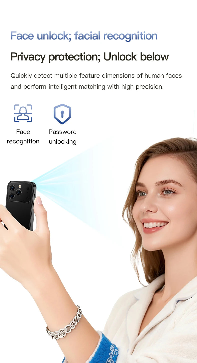 SOYES i17 Mini Smartphone pantalla de 3,0 "2GB RAM 16GB ROM Dual SIM en espera Cámara Dual Android 9,0 múltiples aplicaciones compatible con teléfono pequeño