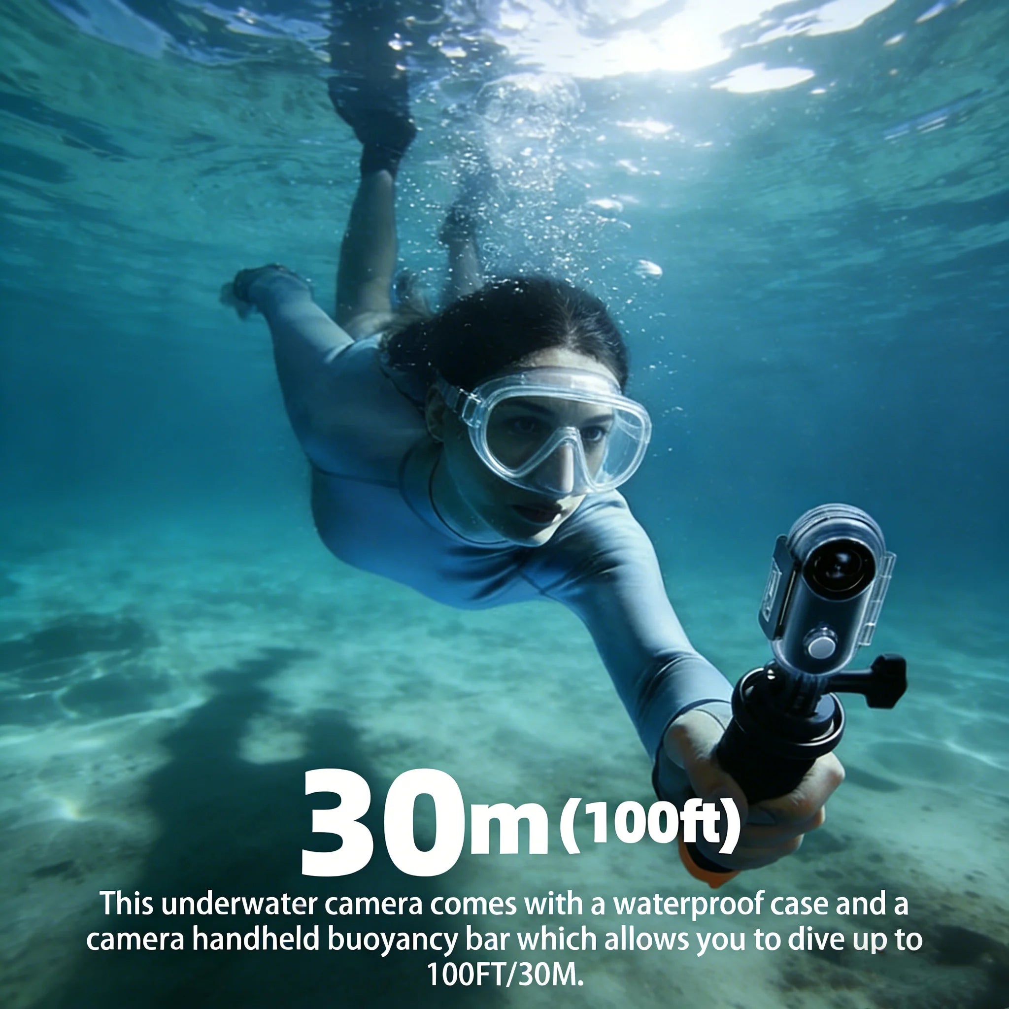 Cámara de acción 4K EIS antivibraciones, impermeable WiFi con clip magnético para deportes