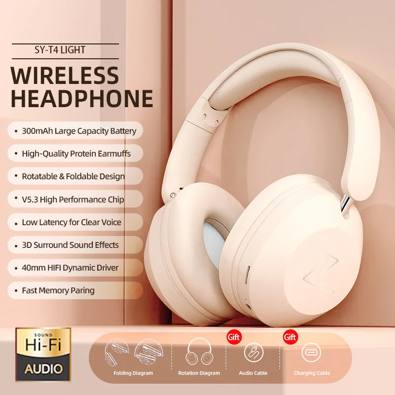 Auriculares Bluetooth 5.3 Supraaurales Plegables ACS