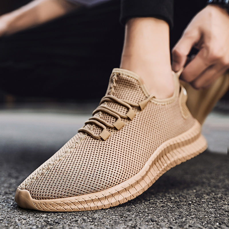 Zapatillas de correr transpirables y ligeras para hombre, Tenis antideslizantes para exteriores, zapatos deportivos suaves con cordones para caminar, 2023