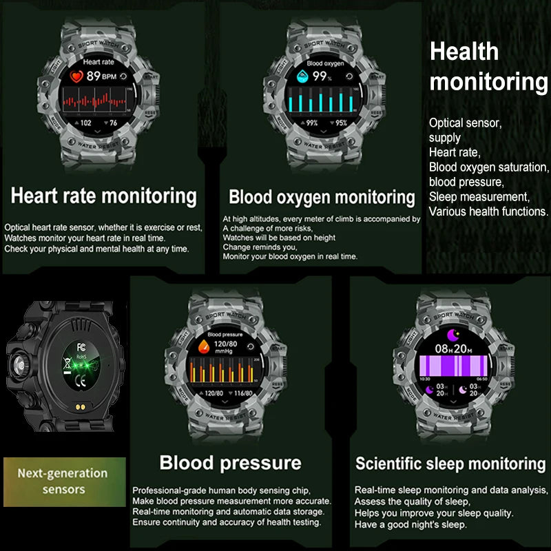 Reloj Inteligente Militar 100+ Deportes IP68