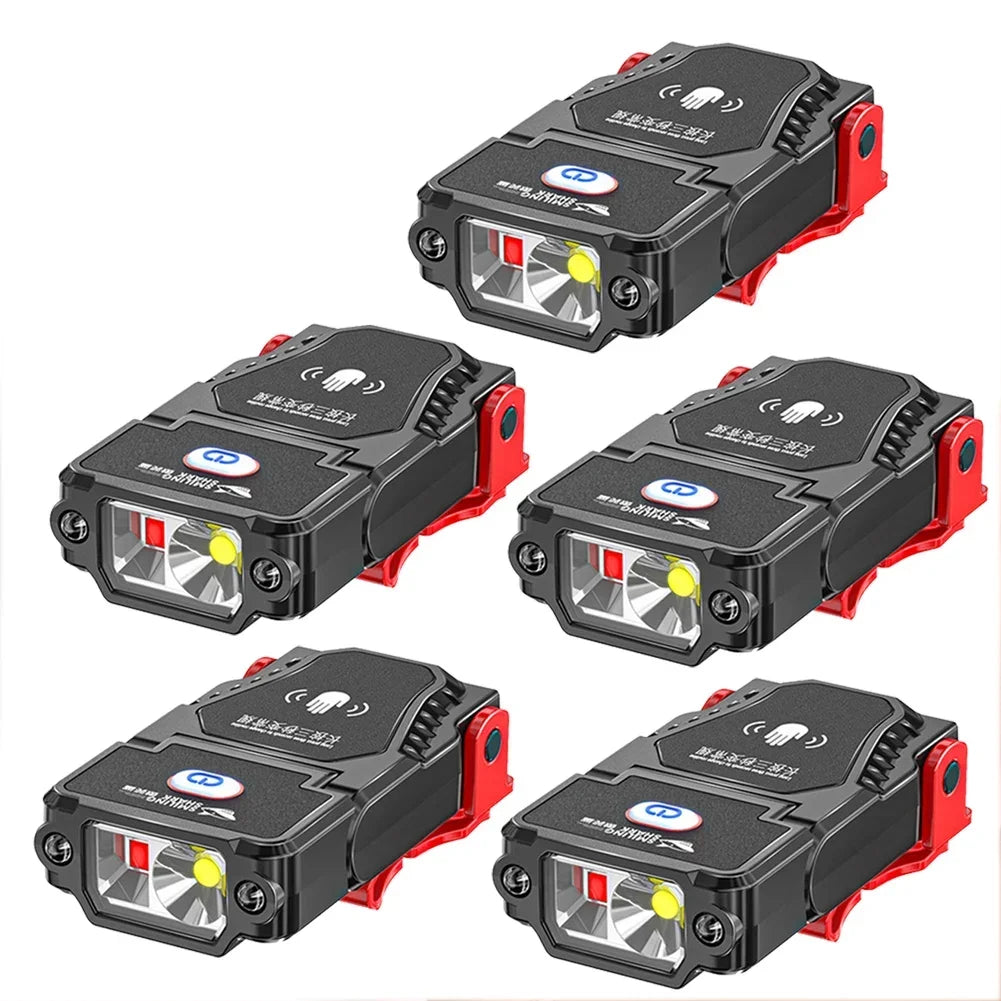 Faro LED Recargable USB con Sensor de Movimiento para Camping