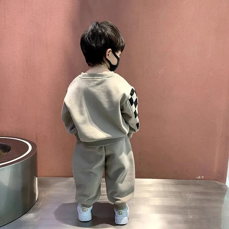 Sudaderas con capucha de moda para bebés, conjuntos de ropa para niños y niñas, sudadera de manga larga y pantalones, traje informal para primavera y otoño