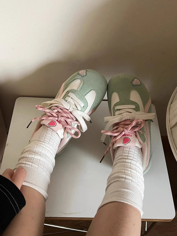 Zapatillas de Ballet Dopamina para Mujer, Primavera 2026 |   Zapatos Casuales Versátiles de Punta Redonda para Pies Anchos |   Zapatillas Retro Alemanas con Cordones Dobles