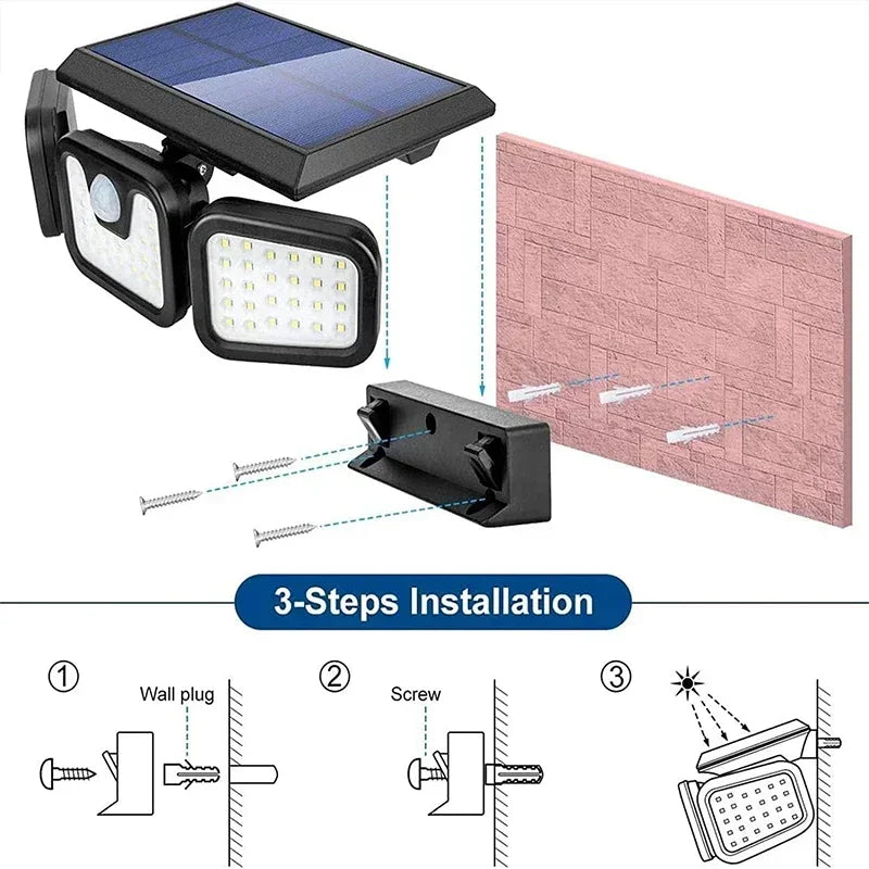 Luces Solares con Sensor de Movimiento para Exterior
