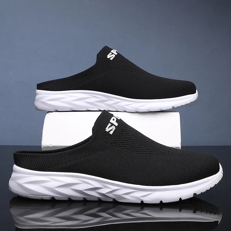 Zapatillas livianas transpirables para hombre, sin cordones, talla grande