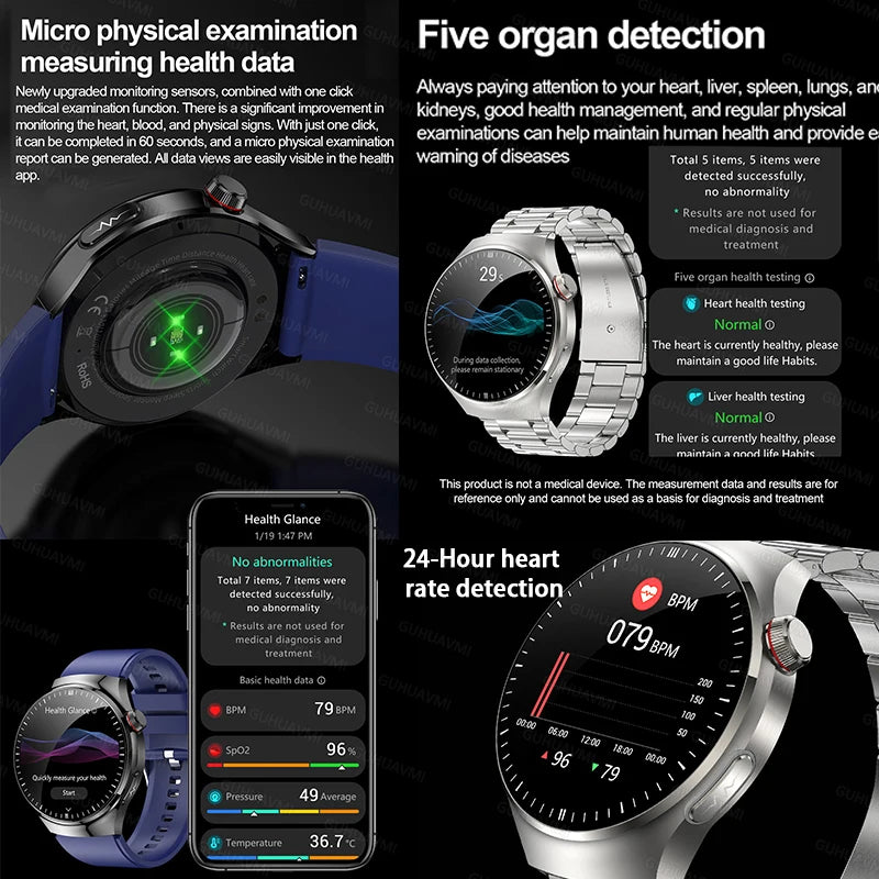 Reloj Inteligente Médico ECG Glucosa Ácido Úrico