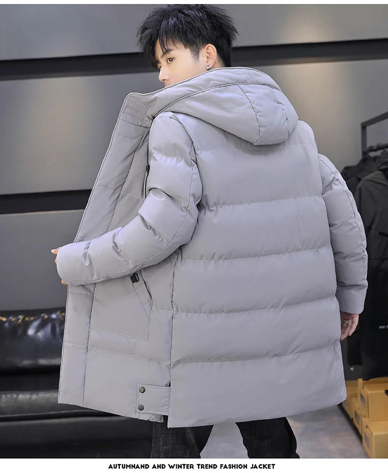 Campera con Capucha para Hombre – Abrigo de Invierno Grueso
