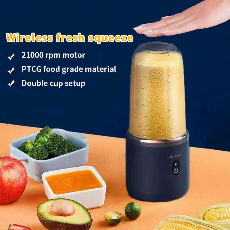 Mini Licuadora Portátil USB Recargable 6 Cuchillas 300ml