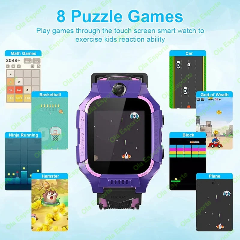 Reloj Inteligente GPS para Niños SIM Cámara SOS