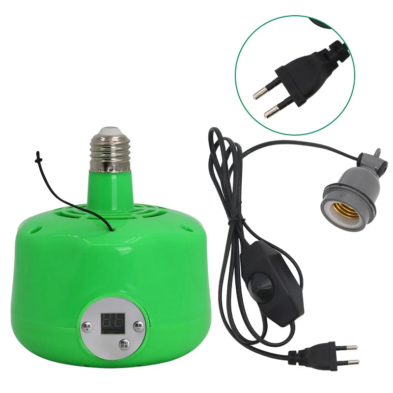 Lámpara Calefactora 220V con Control de Temperatura para Mascotas