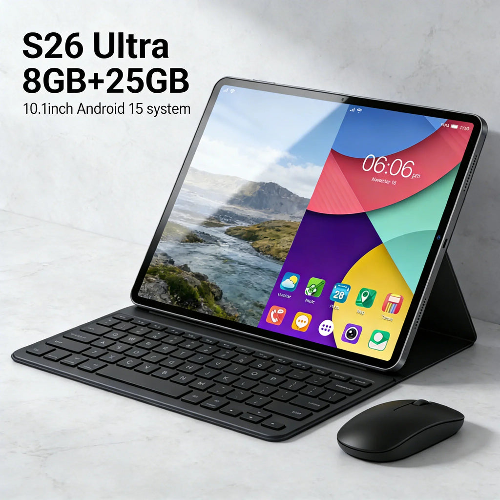 Tablet PC con Batería de 4000mAh, 8GB+256GB de Almacenamiento, Cámara HD, Sistema Operativo Android 15 para Entretenimiento y Negocios