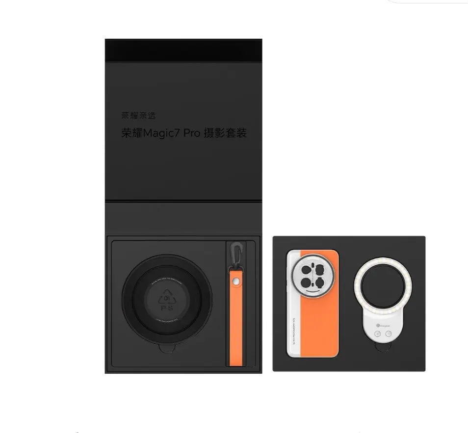 Kit de Fotografía Original para Teléfono Honor Magic7 Pro con Luz de Relleno, Correa para Teléfono, Parasol y Accesorios Originales para Fotografía con Teléfono
