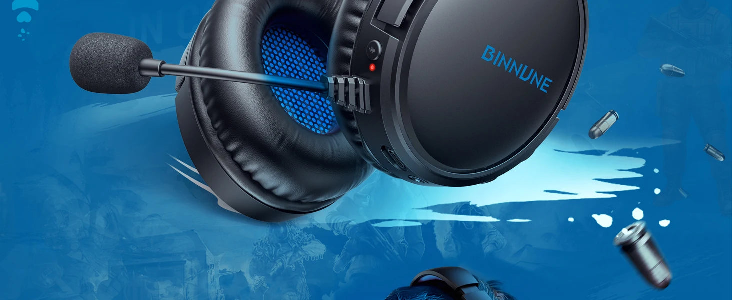 BINNUNE BW02 Auriculares Gaming Bluetooth 5.2