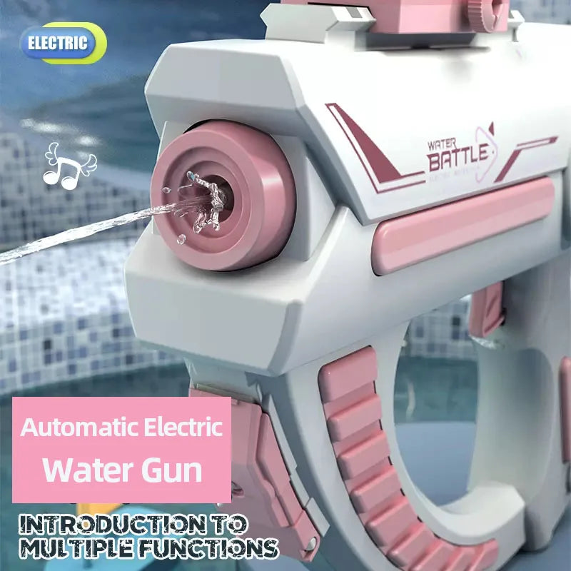 Pistola de agua eléctrica para niños, juguete con ráfagas de alta presión, carga fuerte, rociador automático de agua, pistolas de juguete