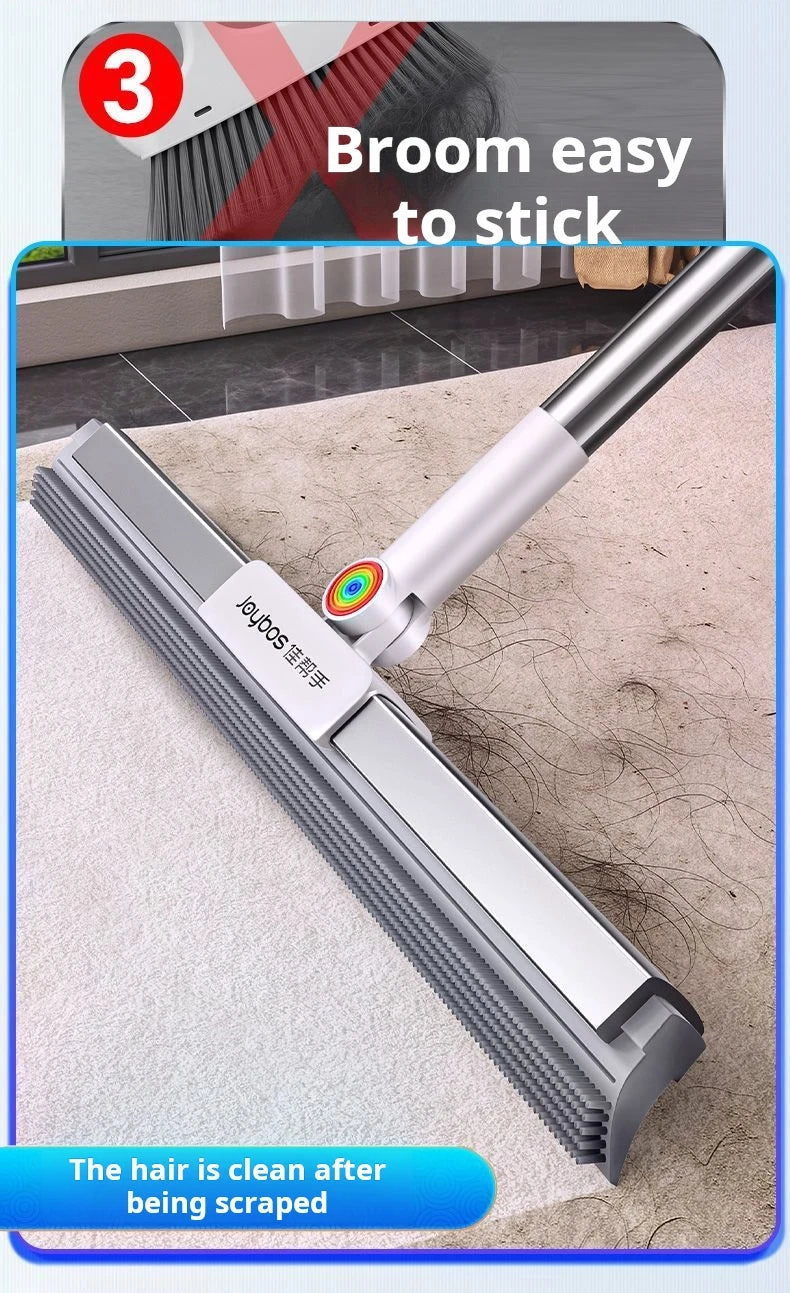 Fregona de silicona Joybos con raspador de piso 360° para hogar y baño