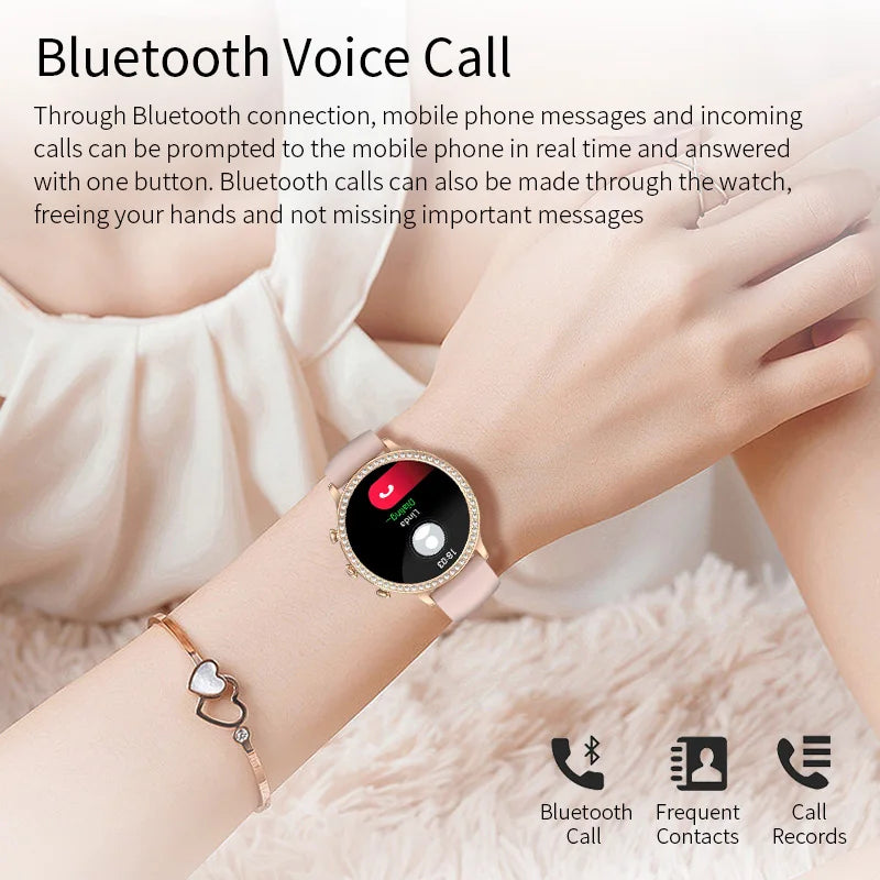 Reloj Inteligente para Mujer con Monitor Cardíaco Bluetooth