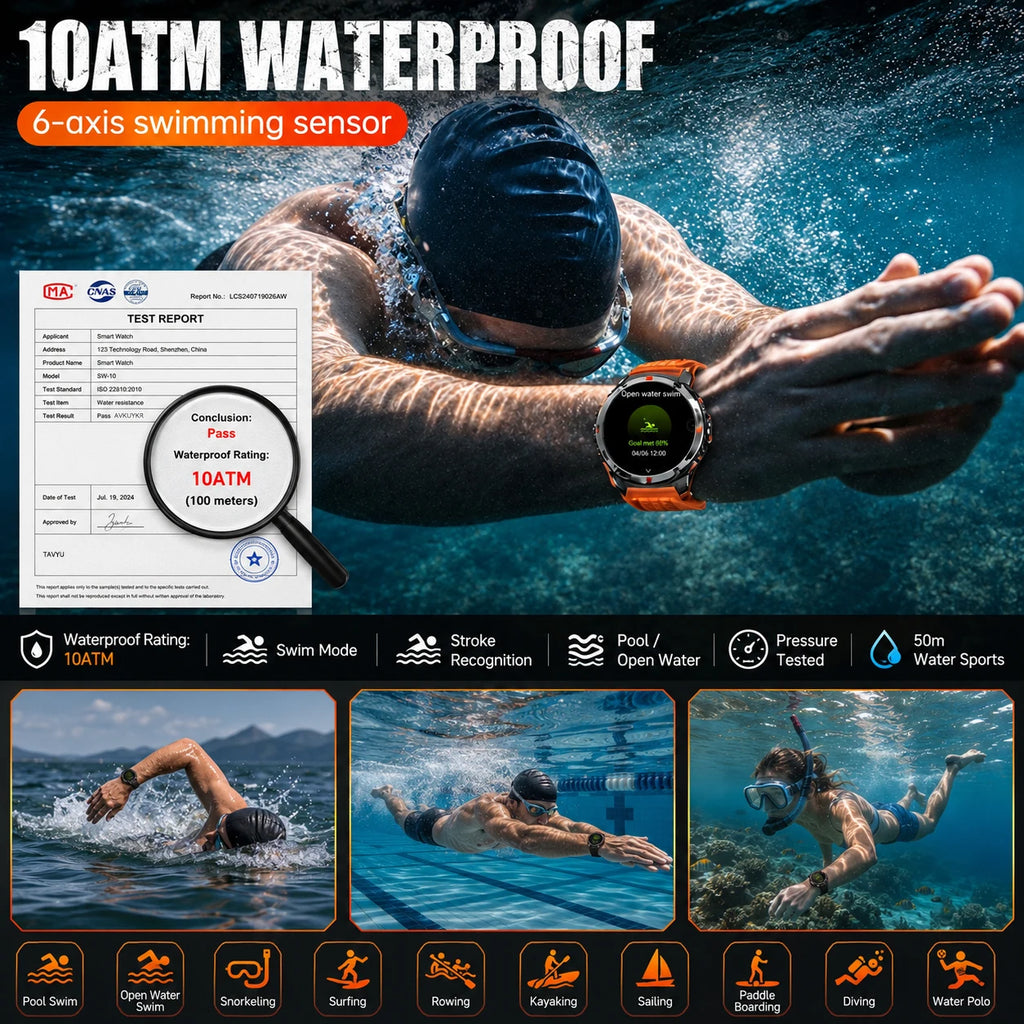 Reloj Inteligente GPS Militar 170+ Deportes