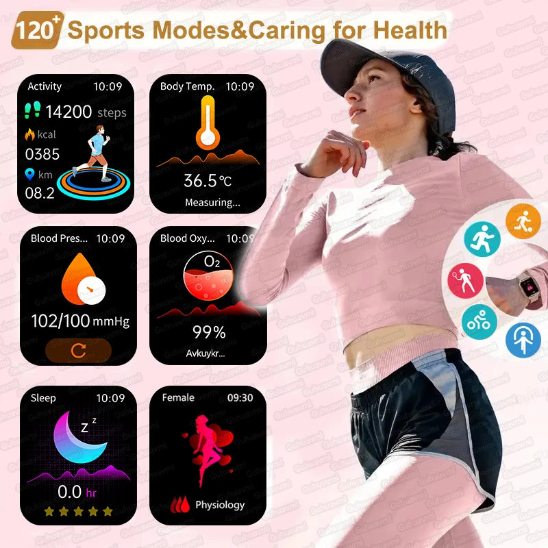 Reloj Inteligente NFC Salud Femenina AMOLED