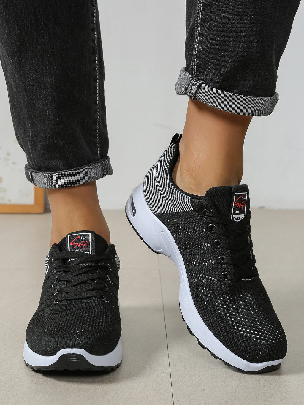 Zapatos para hombre, zapatillas para correr con cordones súper transpirables a la moda, comodidad antideslizante, duradera y con almohada, zapatillas de deporte de moda para hombre