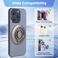 Spinner Antiestrés Plegable y Soporte Magnético para Teléfono con Anillo para Dedos, Compatible con Magsafe iPhone 17 16 15 14 13 12 Pro Max