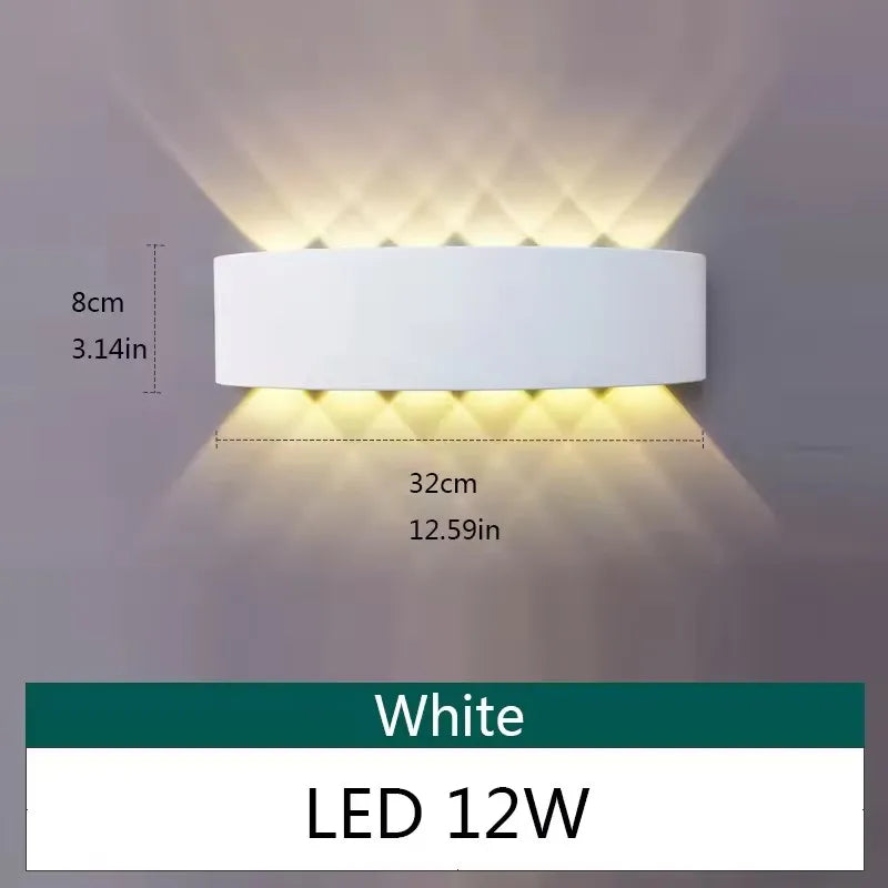 Lámpara de Pared LED Exterior IP65 Impermeable Moderna para Hogar