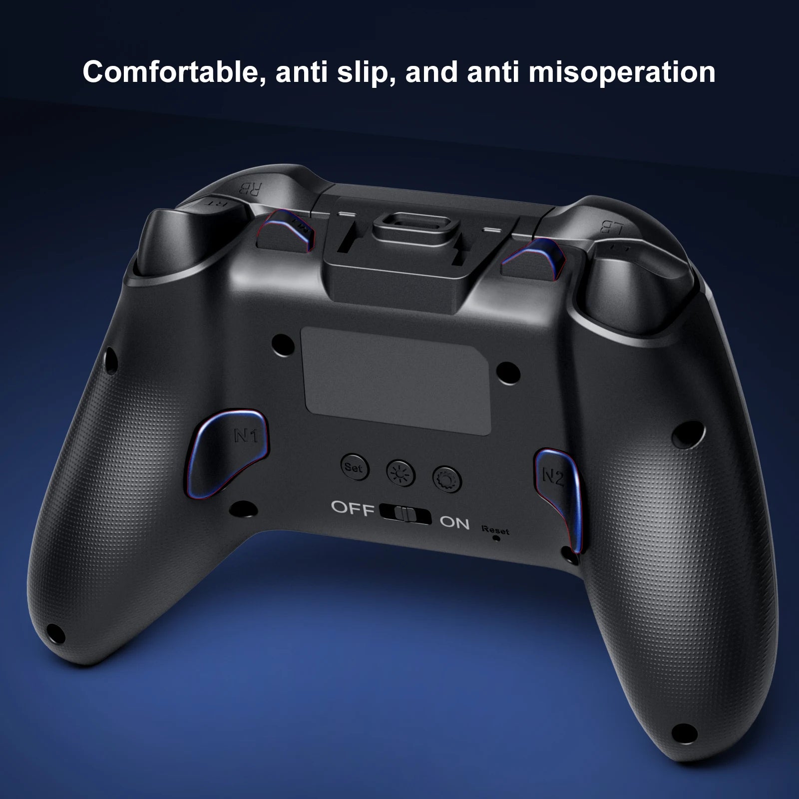 GAMINJA 6162 controlador inalámbrico de pantalla inteligente de 1,44 pulgadas para Switch P4 iOS Android PC TV doble Hall Joystick calibración luz RGB