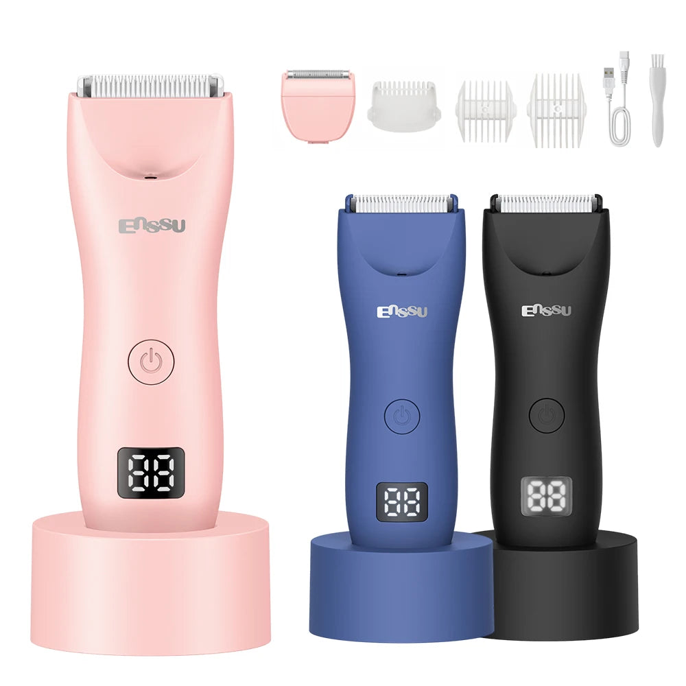 Afeitadora Corporal Eléctrica con Pantalla LED para Mujer y Hombre, IPX7