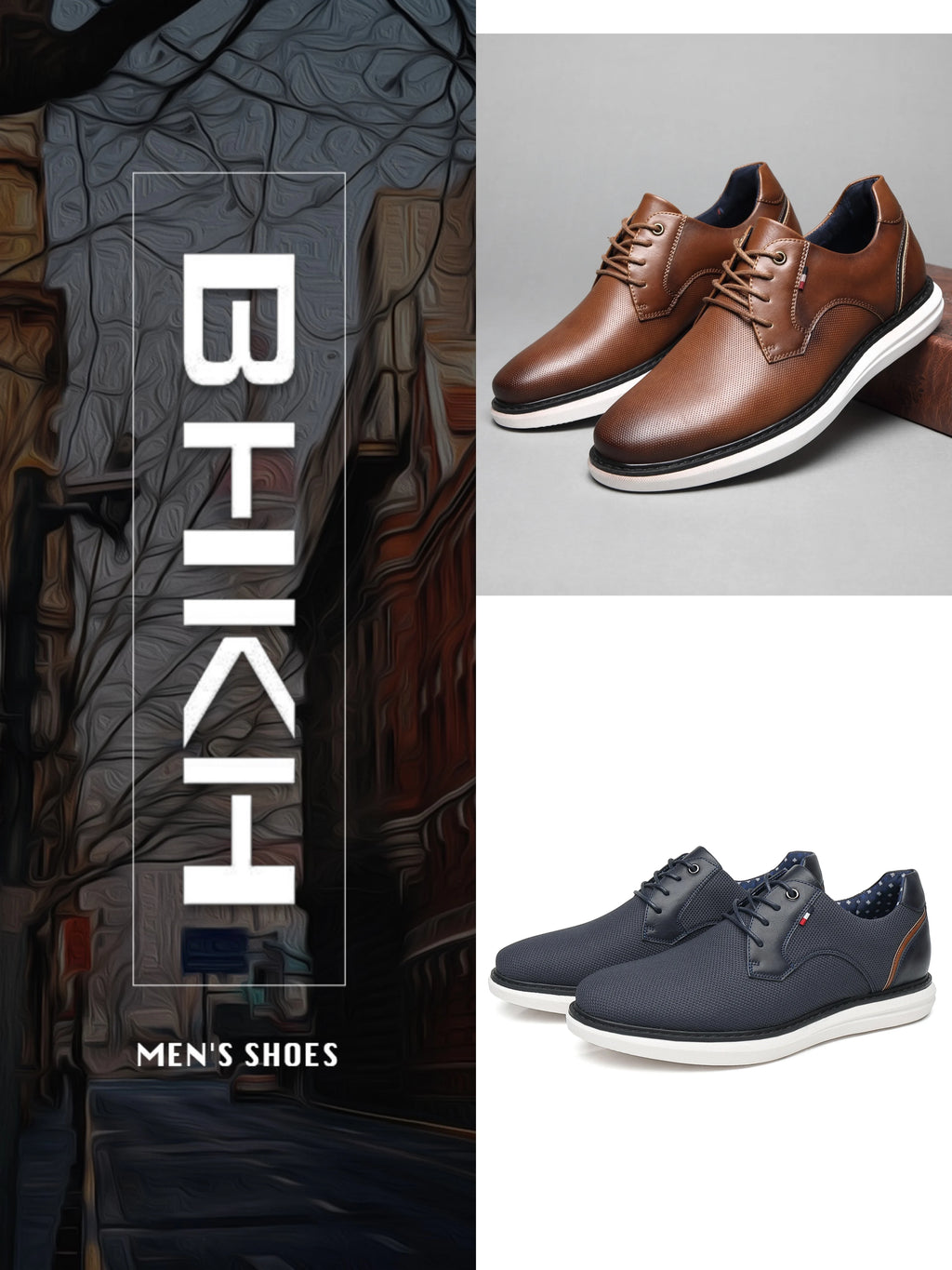 Zapatos de Hombre, Zapatos Casuales de Marca de Lujo, Cómodos, con Cordones, Estilo Ejecutivo, Zapatos de Vestir BHKH