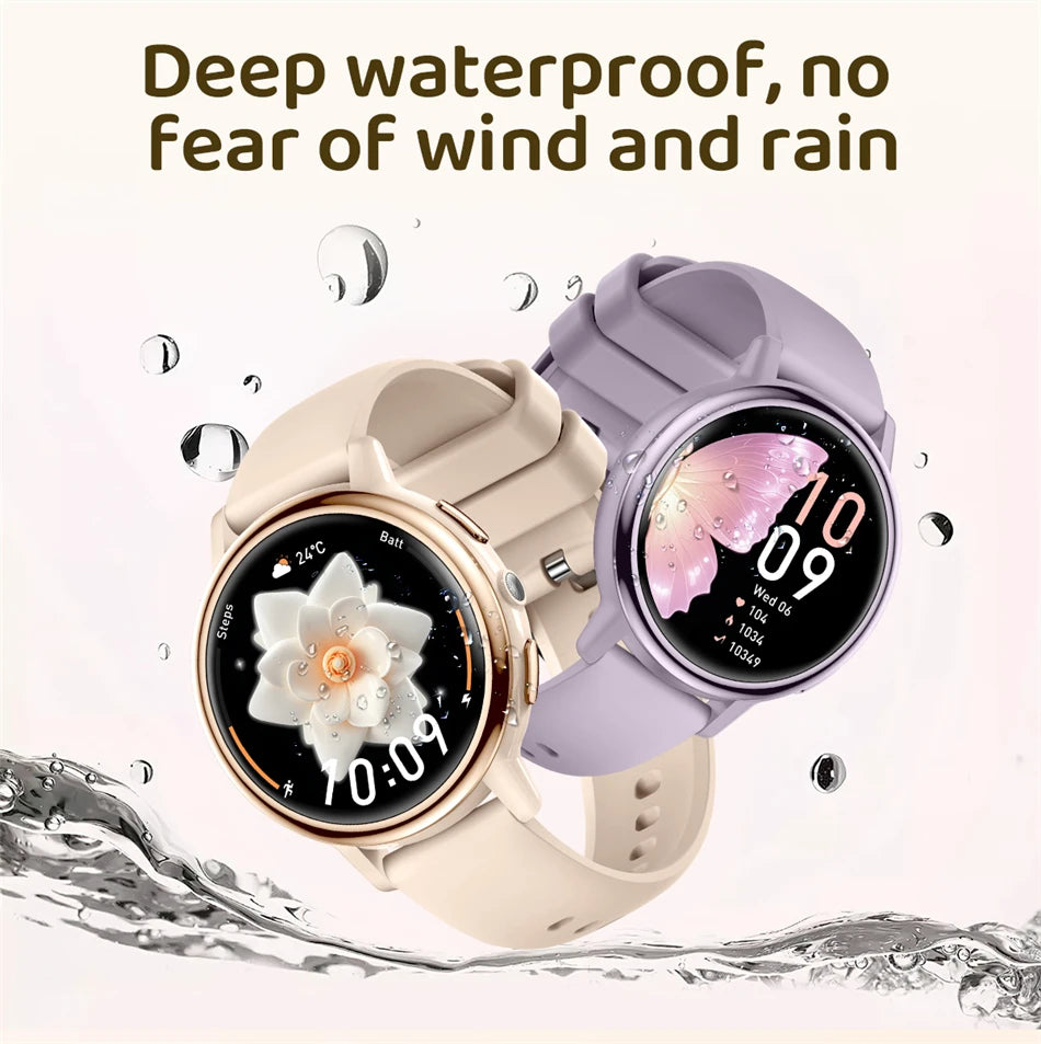 Reloj inteligente LIGE para mujer con pantalla AMOLED y llamadas Bluetooth