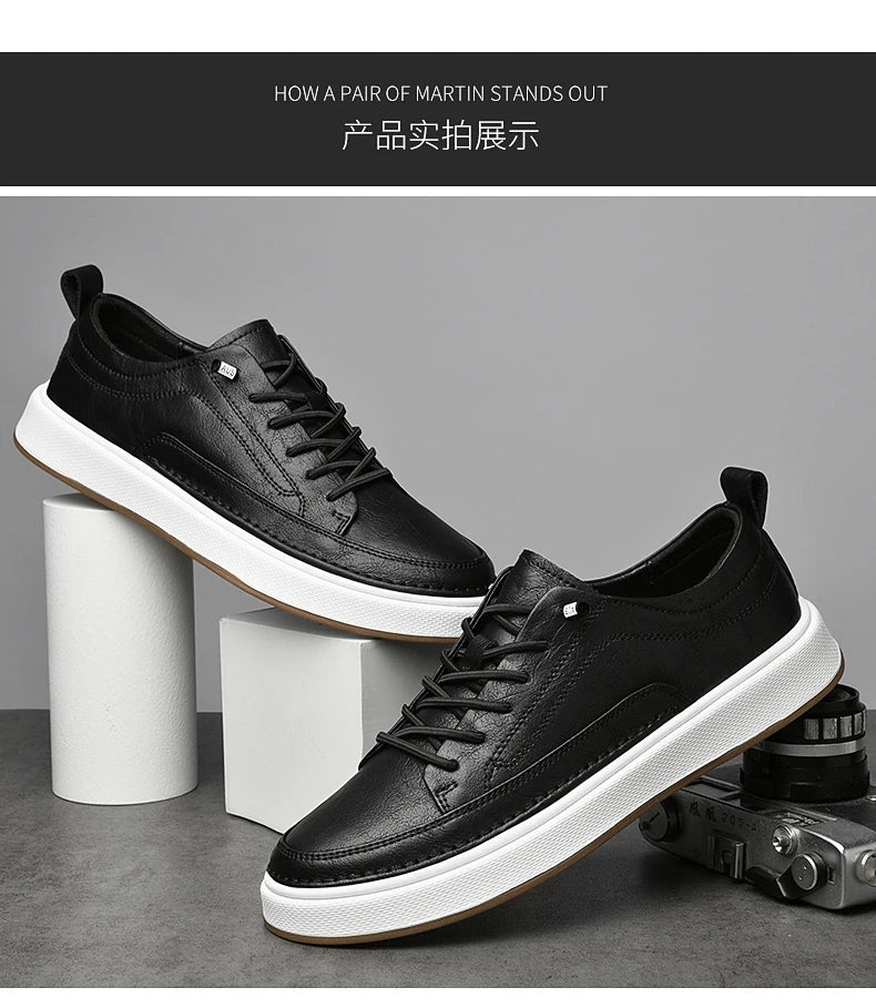 Zapatos de cuero genuino para hombre de marca, cómodas plantillas de suela blanda, zapatos Oxford informales para hombre, calzado deportivo para exteriores