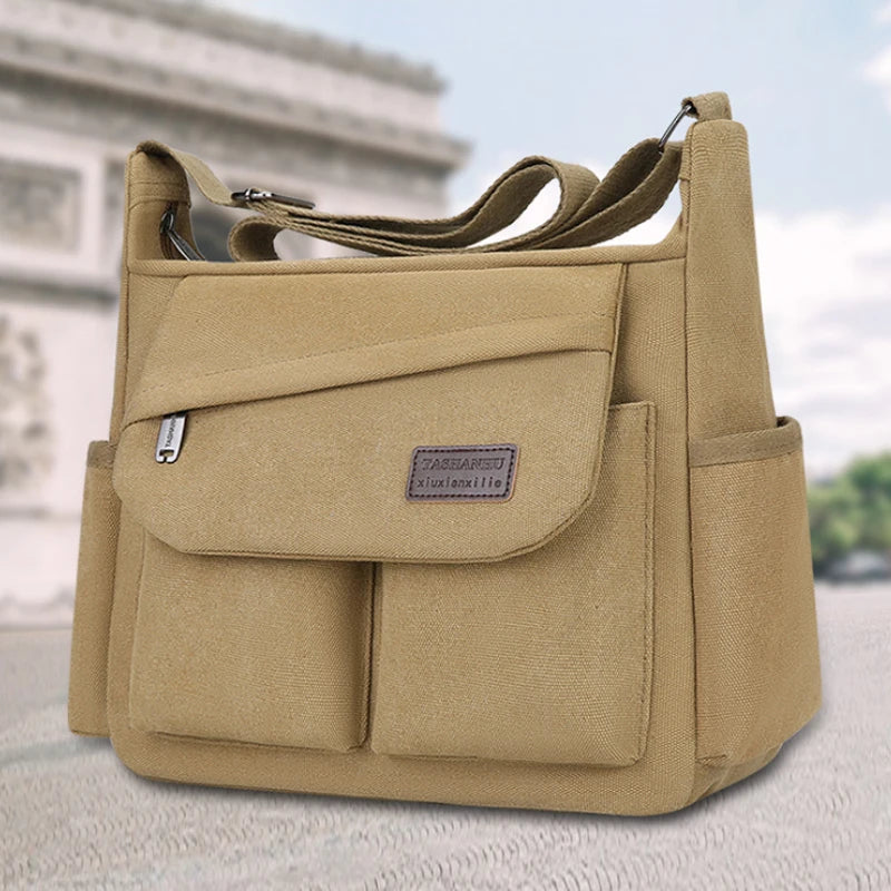 Bolso Bandolera para Hombre con Múltiples Bolsillos para Uso Urbano y Viajes