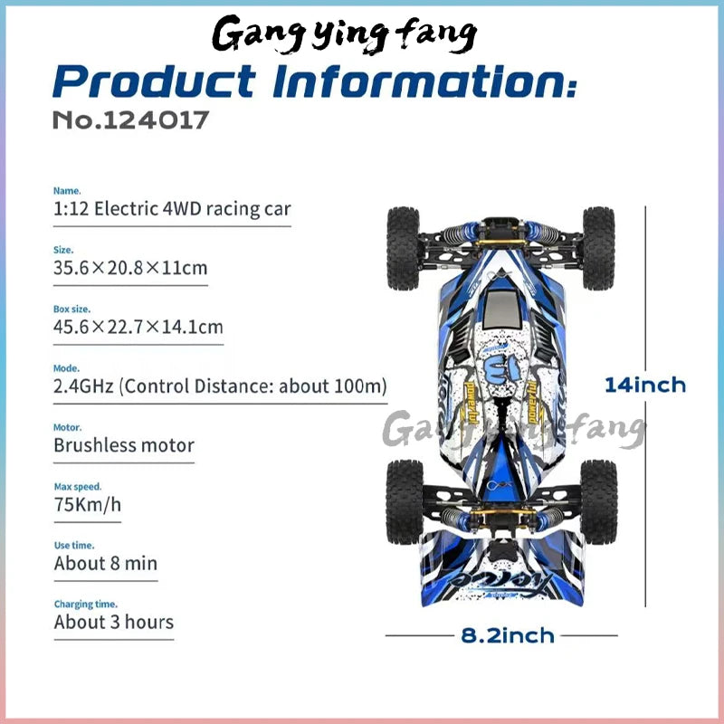 Coche Teledirigido WLtoys Todoterreno 4WD 2.4G hasta 75 km/h