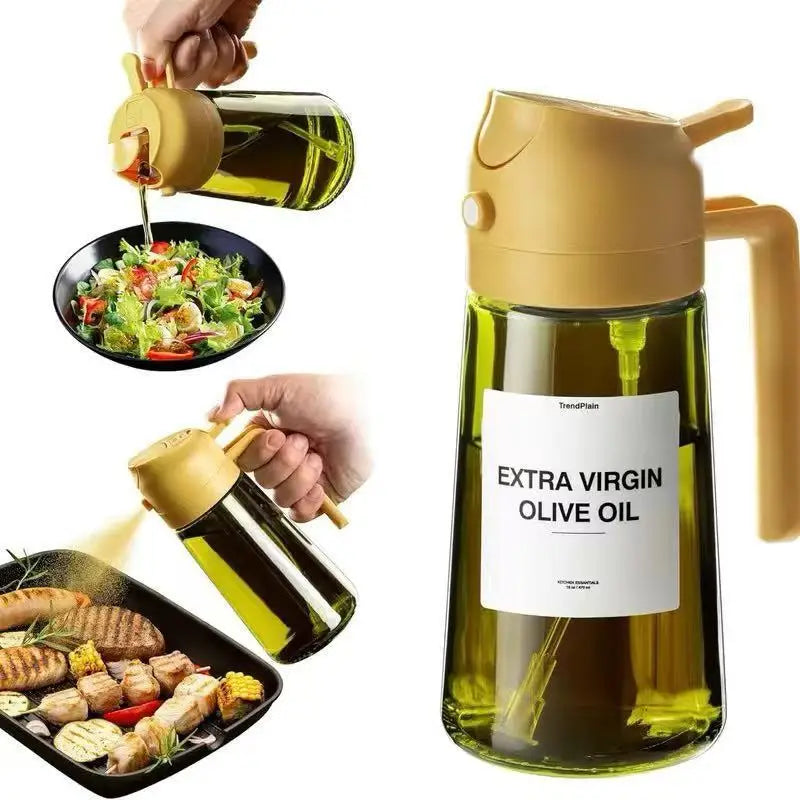 Pulverizador de Aceite Verde 2 en 1, 470ml