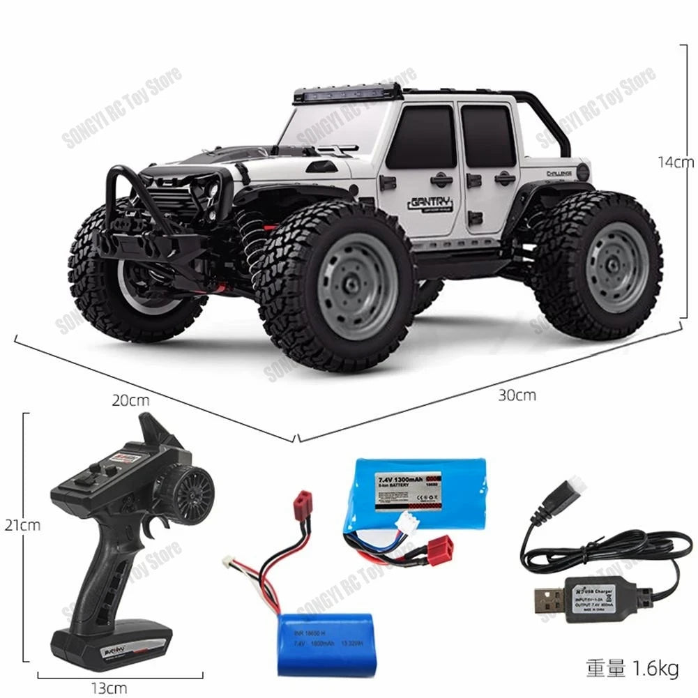 Auto RC 4x4 Todoterreno Alta Velocidad 50-80 km/h Escala 1:16