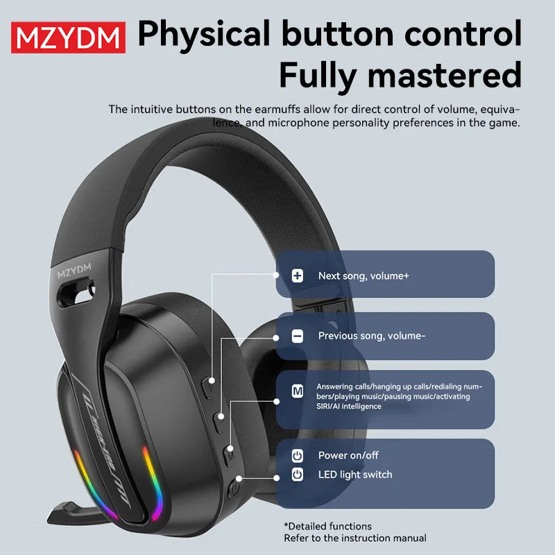 MZYDM Auriculares Intrauditivos Gaming Bluetooth 5.4