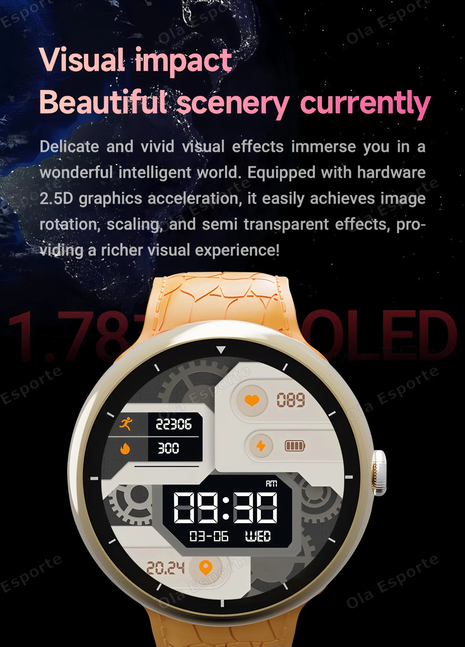 Reloj inteligente para hombre, pantalla AMOLED de 1,52 pulgadas, llamada BT, GPS, rastreador de actividad/deporte, Monitor de salud, reloj inteligente con carga inalámbrica