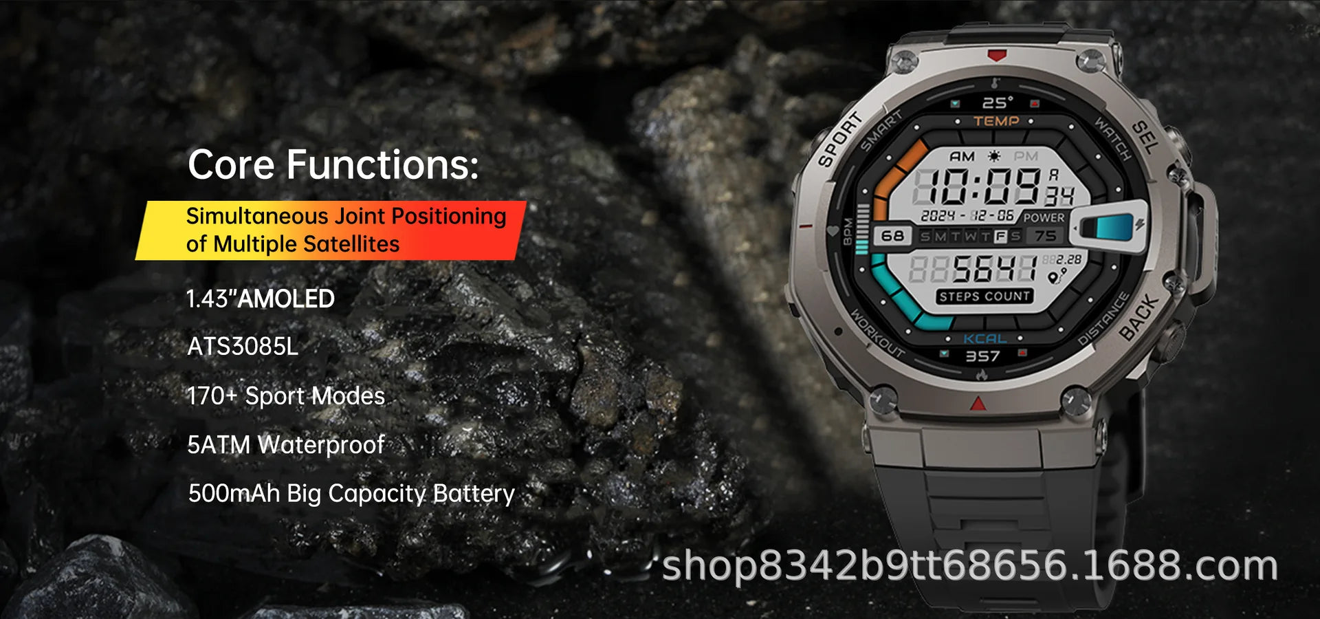DM58 Reloj Inteligente AMOLED GPS Barómetro