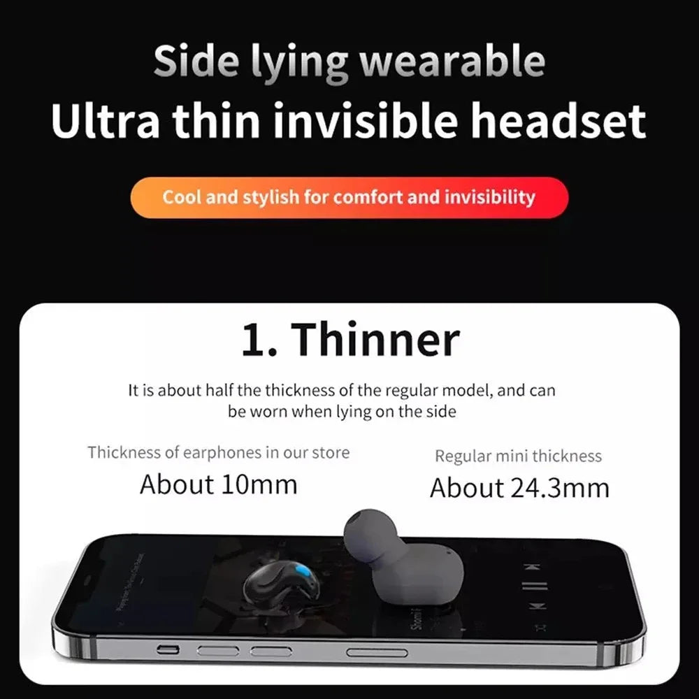 X55 Mini auriculares inalámbricos, cascos con reducción de ruido, Bluetooth 5,3, estéreo, HIFI, música