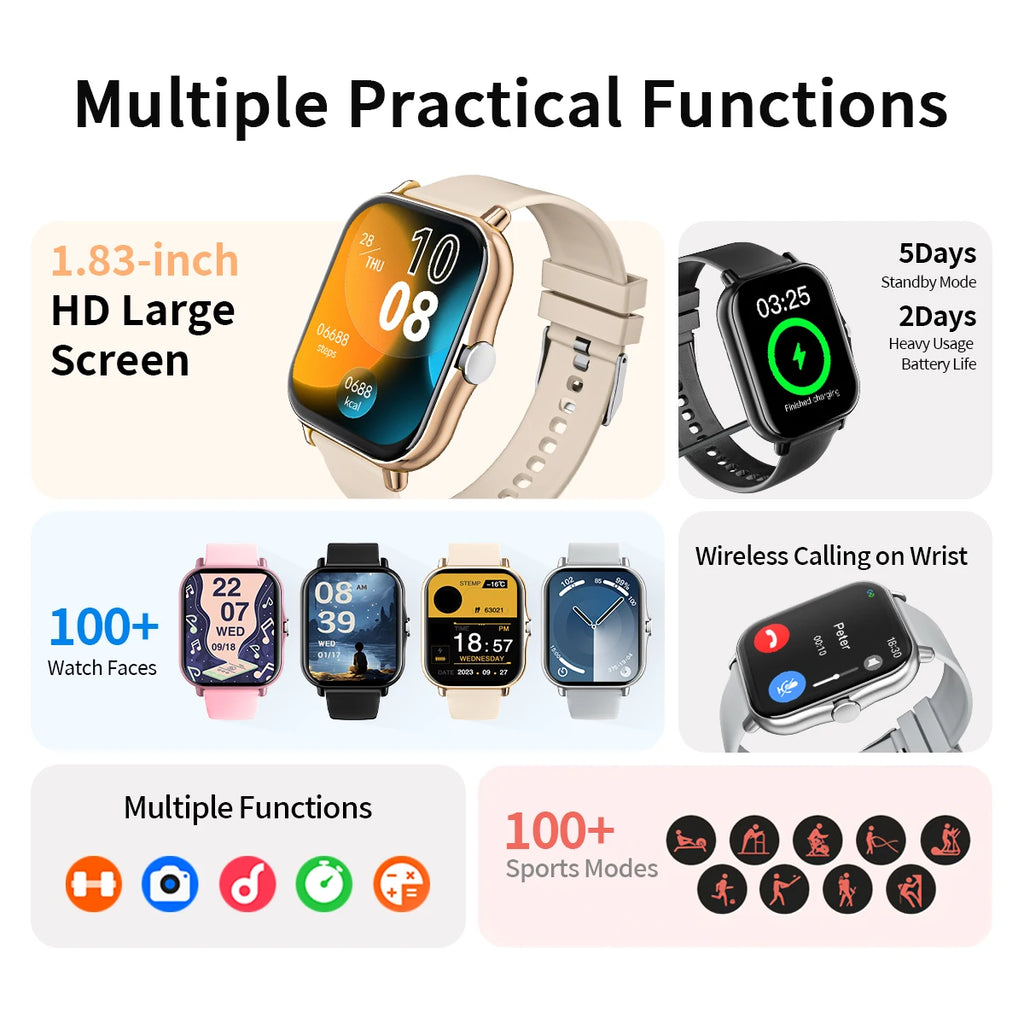 SIMSONLAB Reloj Inteligente Fitness Tracker