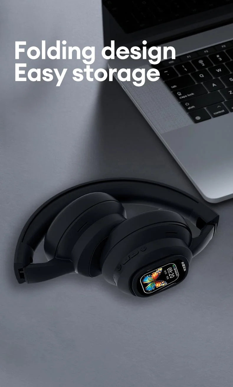 Auriculares Bluetooth ANC con Pantalla LCD y Micrófono HD