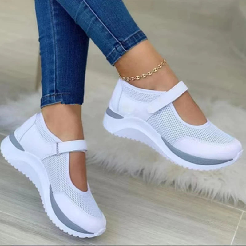 Zapatillas de Malla con Suela Gruesa para Mujer — Tallas 35 a 43