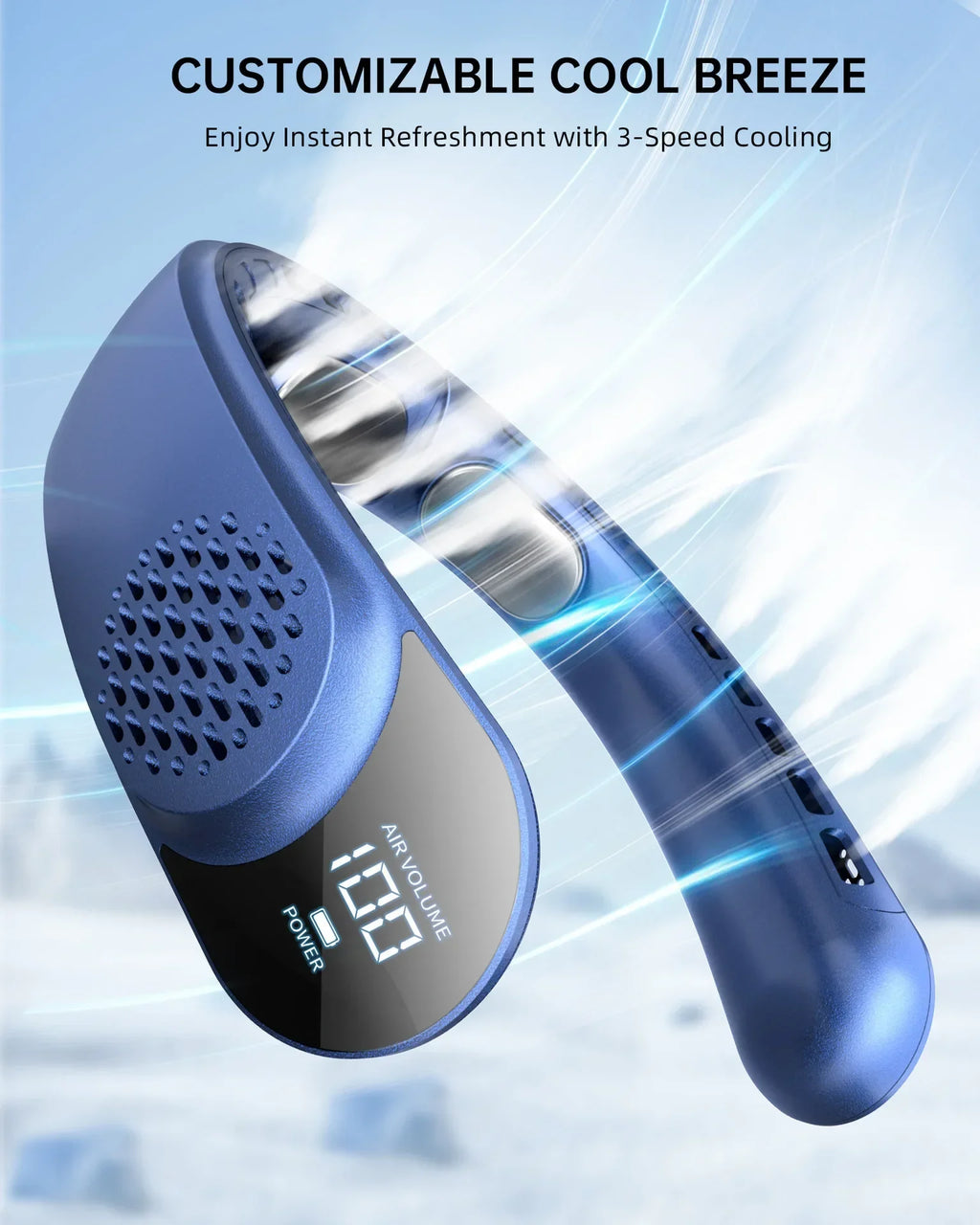 Ventilador de Cuello Portátil 4000mAh con 3 Velocidades