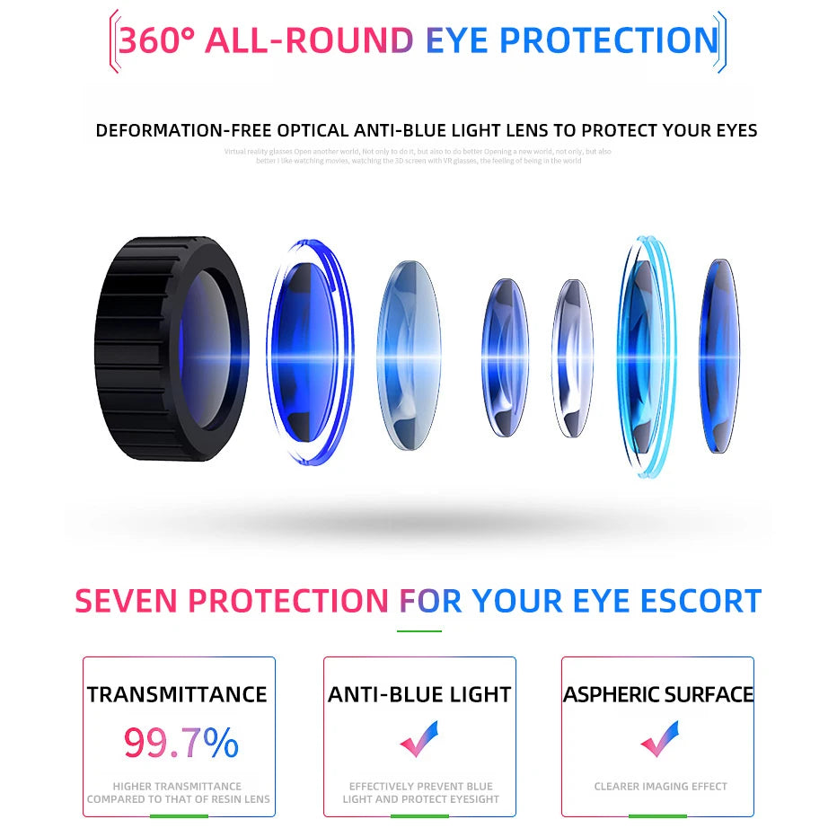Gafas de Realidad Virtual, Casco VR 3D para Teléfono, Lentes, Dispositivos Móviles, Smartphones, Visor de Juegos, Set Viar